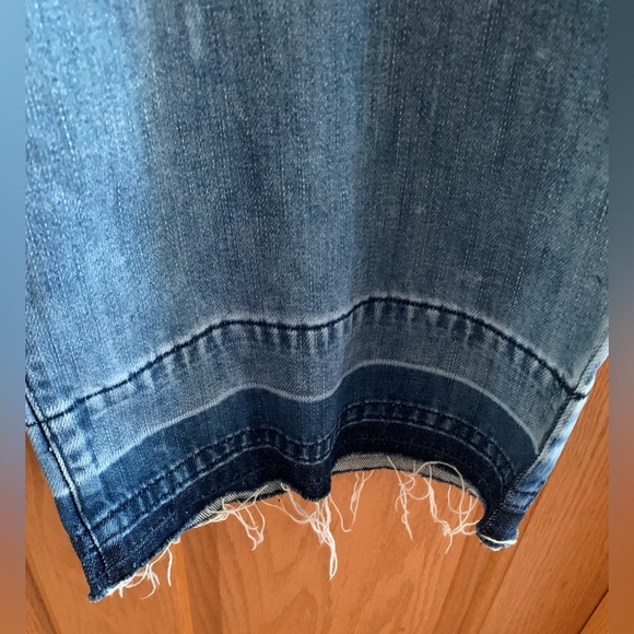 Liverpool High Waisted Wide Leg Cropped Jeans With Raw Frayed Hem Size 16/33 - Picture 4 of 10